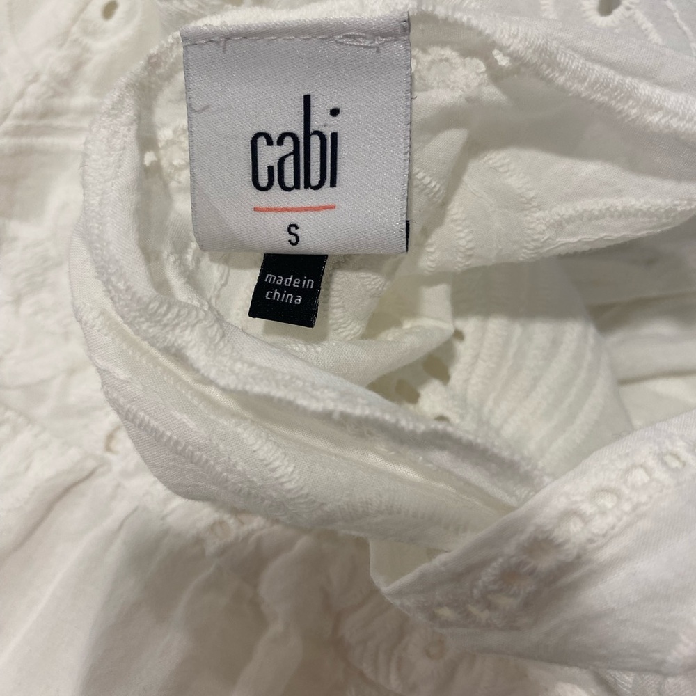 Cabi White Eyelet Coverup Size Small - Picture 6 of 8
